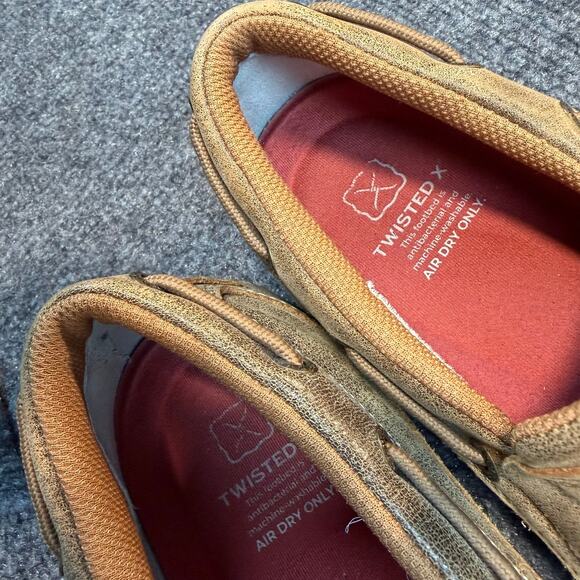 Twisted X Brown Leather Steel Toe Slip On Work Shoes Loafers Men Size 10 M main image 5